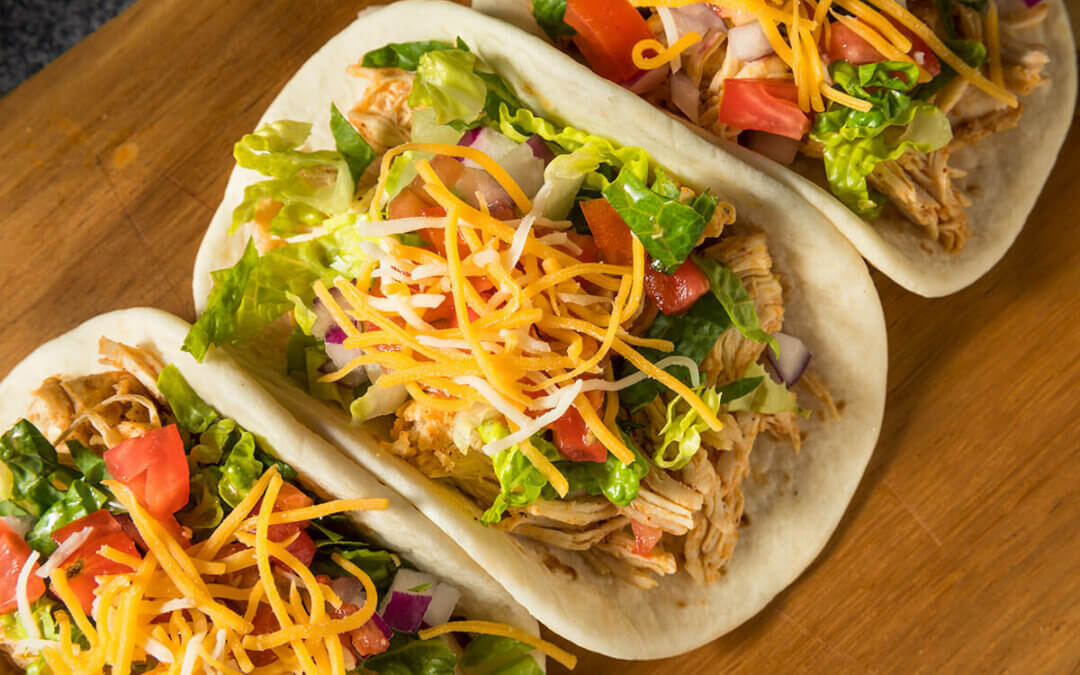 Slow Cooker Shredded Chicken Tacos